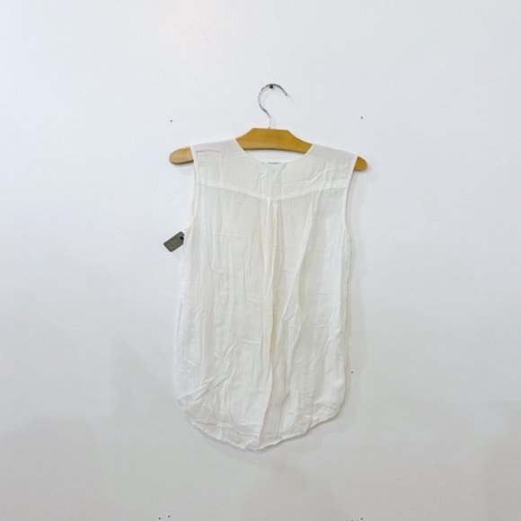 James Perse - Sleeveless White Blouse - 0 / XS - Picture 2 of 6